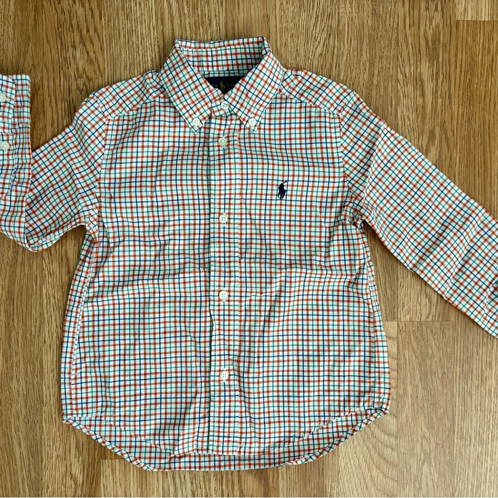Ralph Lauren Plaid Toddler Button Down 3T